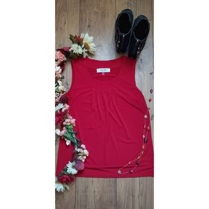 Jones Studio Red Sleeveless Blouse - Small